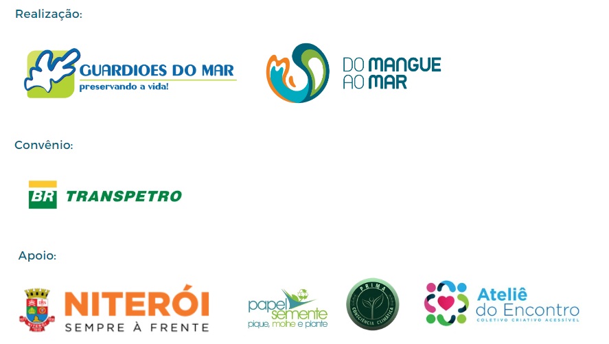 1º Congresso Nacional de Manguezais 7 régua de logos do projeto do mangue ao mar, Guardiões do mar