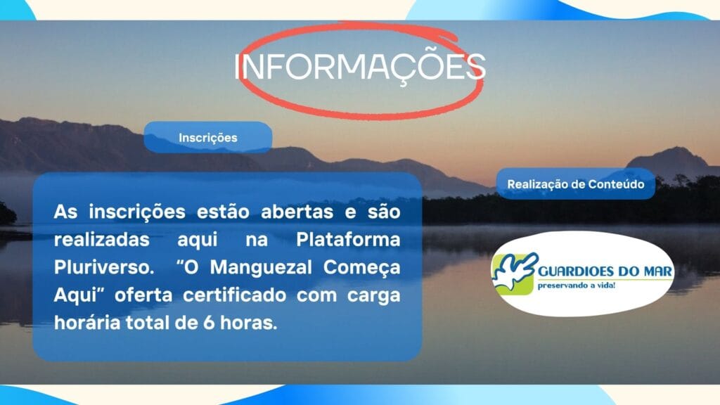 CURSO: O MANGUEZAL COMEÇA AQUI! 13 3 3 em Pluriverso